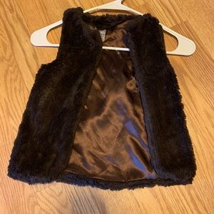 Brown fur vest